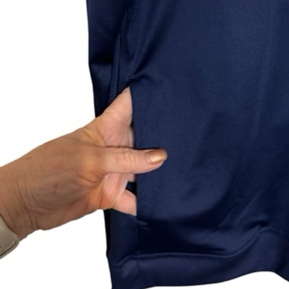 * ❤️NWT NAVY/TEAL WORKOUT/CASUAL ZIPPER FRONT JACKET   MEDIUM - Picture 5 of 8